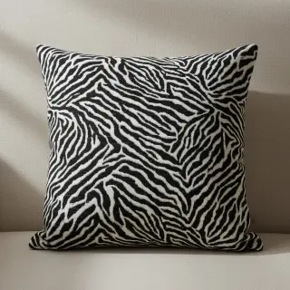Decoration fabric jacquard Tanzanie noir blanc