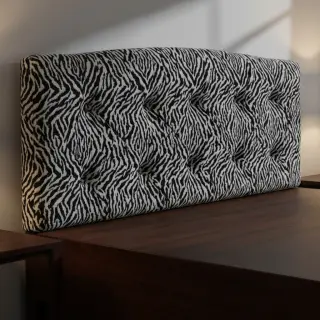 Decoration fabric jacquard Tanzanie noir blanc