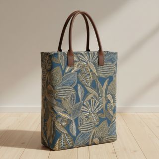 Decoration fabric jacquard Legende bleu