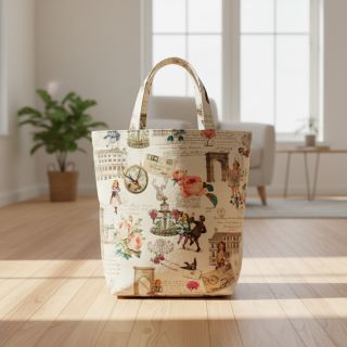 Decoration fabric premium Linenlook Poetry Romantic Scene digital print