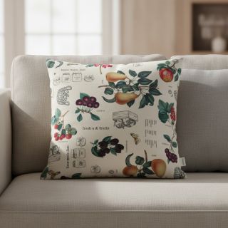 Decoration fabric premium Linenlook Redfruit Jam Recipe digital print