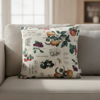 Decoration fabric premium Linenlook Redfruit Jam Recipe digital print