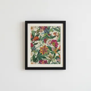 Decoration fabric premium Linenlook Flashy Floral Party digital print