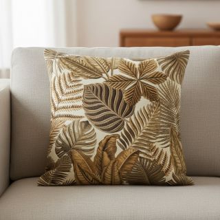 Decoration fabric premium Leaf Embroidery digital print