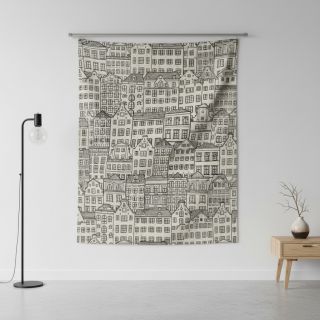 Decoration fabric Linenlook Townhouse Fine Line