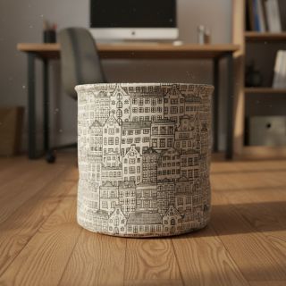 Decoration fabric Linenlook Townhouse Fine Line