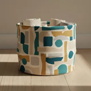 Decoration fabric Linenlook Abstract Form Fusion