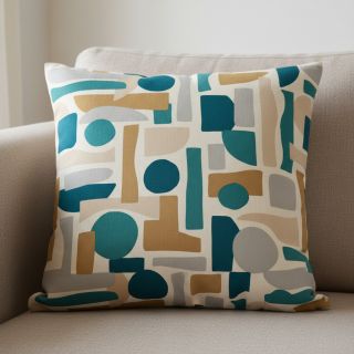 Decoration fabric Linenlook Abstract Form Fusion