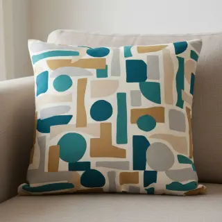 Decoration fabric Linenlook Abstract Form Fusion