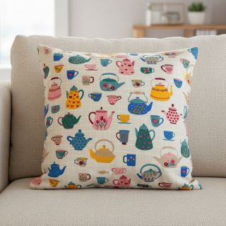 Decoration fabric premium Happy Teapot Party