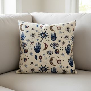 Decoration fabric jacquard Namaste allover blanc