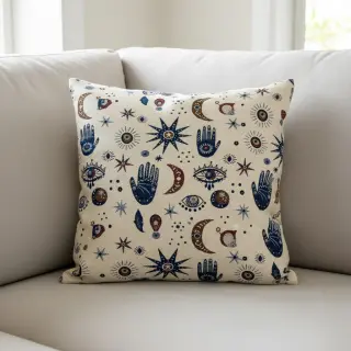Decoration fabric jacquard Namaste allover blanc
