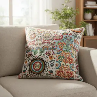 Decoration fabric jacquard Ethnic multico