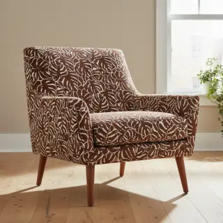 Decoration fabric jacquard Anthéa terracotta
