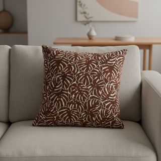 Decoration fabric jacquard Anthéa terracotta