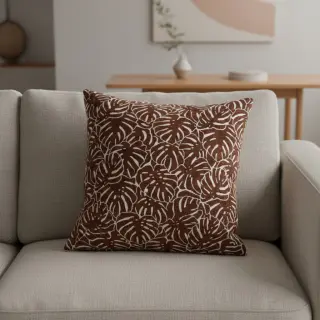 Decoration fabric jacquard Anthéa terracotta