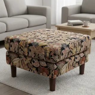 Decoration fabric jacquard Mayorque noir