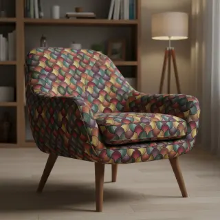 Decoration fabric GOBELIN PREMIUM Graphic Wave Scale