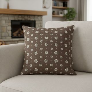 Decoration fabric jacquard DOUBLE FACE Landhaus Edelweiss taupe