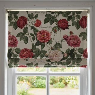 Decoration fabric Linenlook premium Vintage Rose Garden digital print