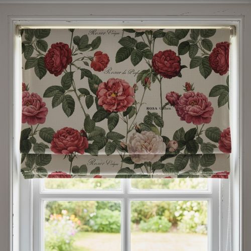 Decoration fabric Linenlook premium Vintage Rose Garden digital print