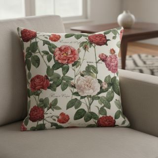 Decoration fabric Linenlook premium Vintage Rose Garden digital print