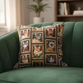Decoration fabric Cats Golden Age digital print