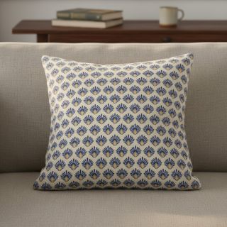 Decoration fabric Linenlook Graphic Peacock