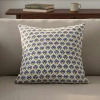 Decoration fabric Linenlook Graphic Peacock