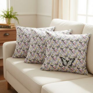 Decoration fabric Genoveva butterfly lila digital print