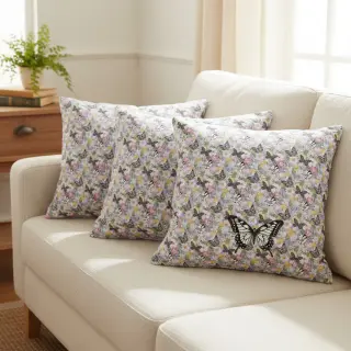 Decoration fabric Genoveva butterfly lila digital print