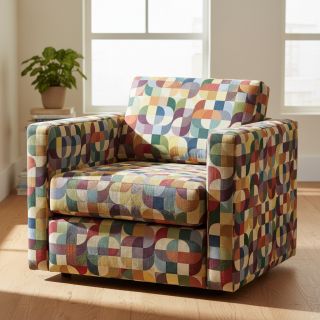 Decoration fabric GOBELIN Graphic retro shapes