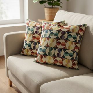 Decoration fabric GOBELIN PREMIUM Graphic square circle