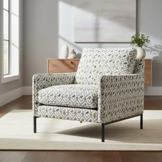 Decoration fabric jacquard Pagne allover jaune