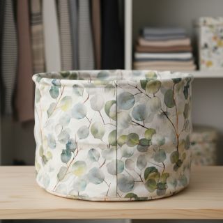 Decoration fabric Linenlook Eucalyptus boho leaf digital print