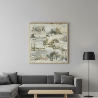 Decoration fabric Winter landscape digital print