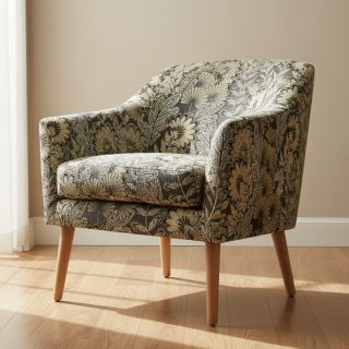 Decoration fabric jacquard Boho leaves