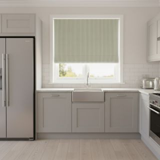 Decoration fabric DOBBY Colored stripe soft green