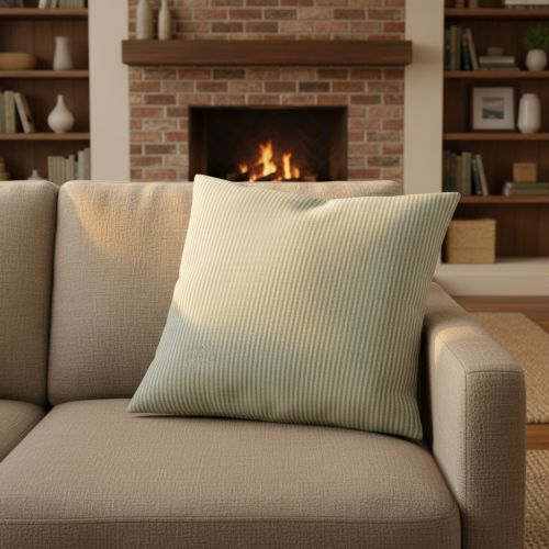 Decoration fabric DOBBY Colored stripe soft green