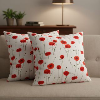 Decoration fabric premium Poppy field