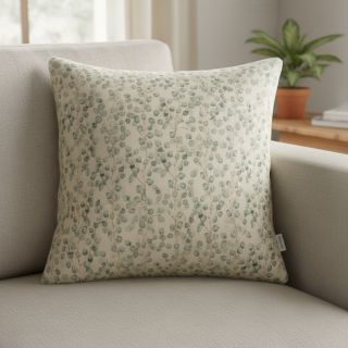 Decoration fabric Linenlook Little eucalyptus
