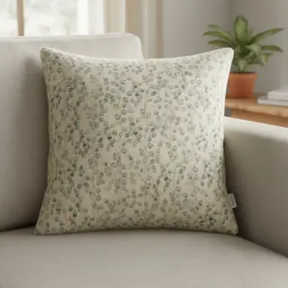 Decoration fabric Linenlook Little eucalyptus
