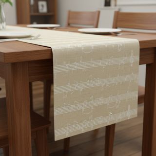 Decoration fabric jacquard Music notes lyrics metallic