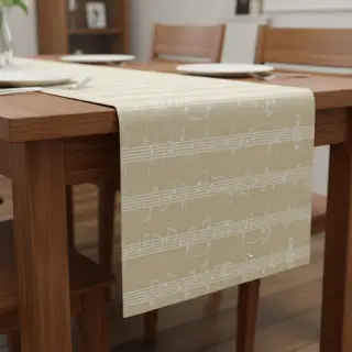 Decoration fabric jacquard Music notes lyrics metallic