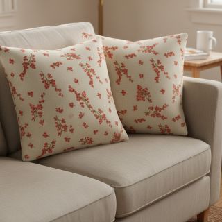 Decoration fabric Linenlook Winter berry