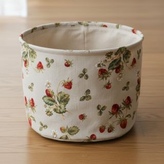 Decoration fabric Linenlook Wild strawberries