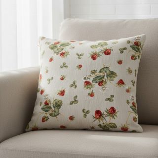 Decoration fabric Linenlook Wild strawberries