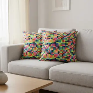 Decoration fabric jacquard Pixels