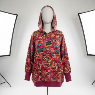 Sweat fabric Big eyes design A digital print