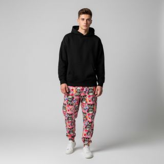 Sweat fabric Big eyes design C digital print